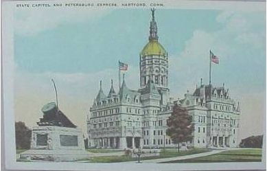 The Civil War monument in front of the state capitol was erected at the time of the convention in 1902.