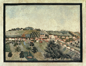 Litchfield, 1805 (Courtesy of Litchfield Historical Society) Rebecca Couch Denison - View of Litchfield