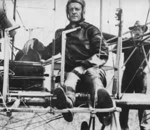 Foulois in the cockpit.